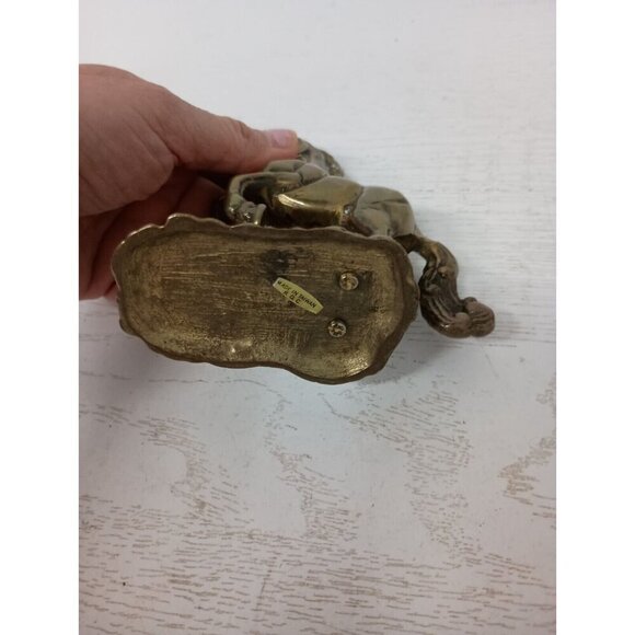 Vintage Solid Brass Rearing Unicorn Figurine Statue Mid Century Modern - Picture 6 of 9